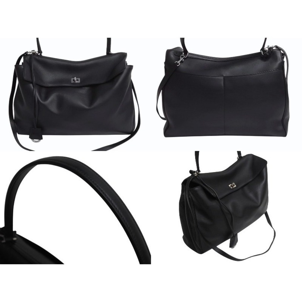BALENCIAGA Rodeo Leather Shoulder Bag Black - Picture 2 of 10